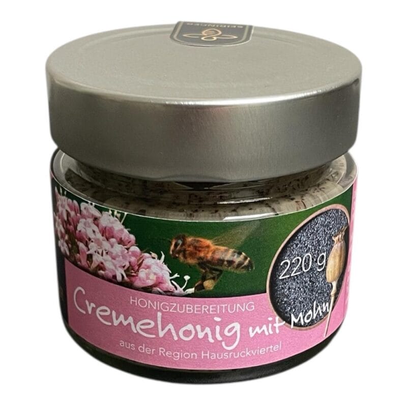Cremehonig mit Mohn