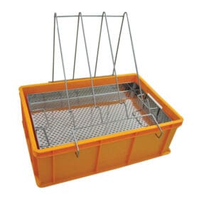 Lyson Entdeckelungsgeschirr mit Siebeinsatz aus Edelstahl - Höhe 200 mm