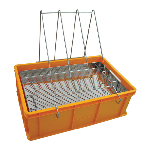 Lyson Entdeckelungsgeschirr mit Siebeinsatz aus Edelstahl - Höhe 200 mm