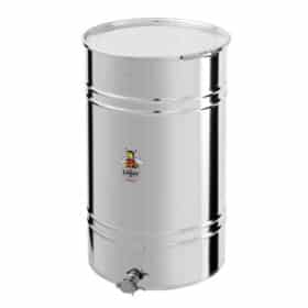 Logar Edelstahl Abfüllbehälter 100 kg mit Spannringverschluss