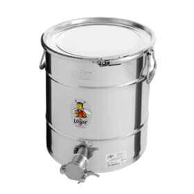 Logar Edelstahl Abfüllbehälter mit Spannring