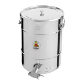 Logar Edelstahl Abfüllbehälter 50 kg mit Auflagedeckel