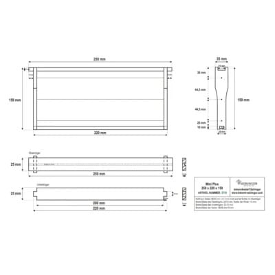 Rähmchen Mini Plus - Hoffmann - 250x217x159 - 20 Stk.