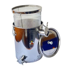 Logar Lunzer Honigsiebbehälter 30 kg mit Sieb und oberen XL Hahn