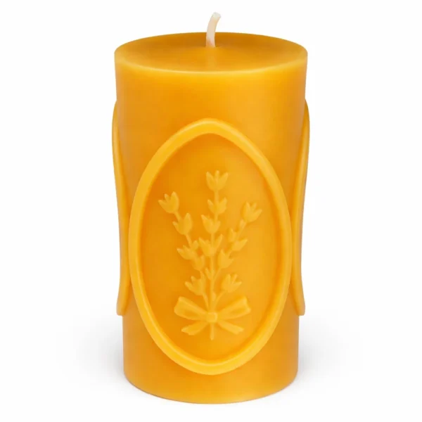 Silikongießform Stumpen mit Ei Motiv und Weidenkätzchen F-O-13