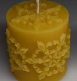 Silikongießform Kerze mit Lilienmotiv Ø: 62mm H: 67 mm - F-GK-19