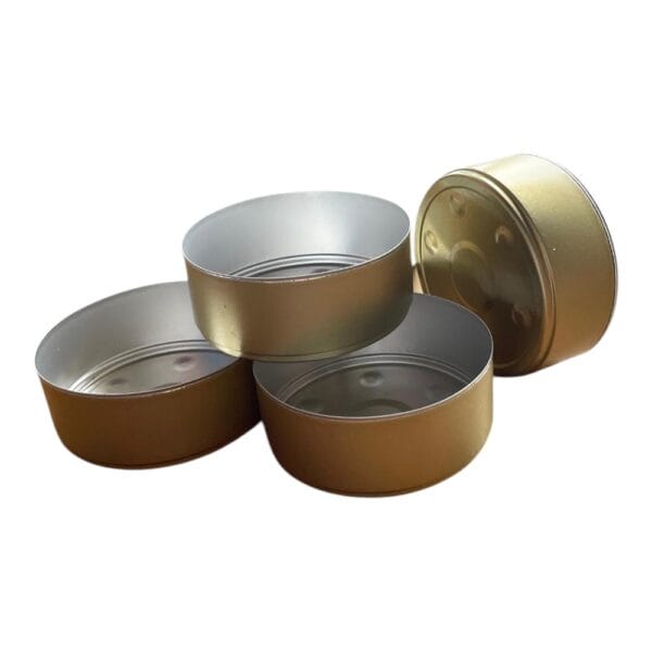 Alu Teelichtschale groß 59 mm x 24 mm GOLD