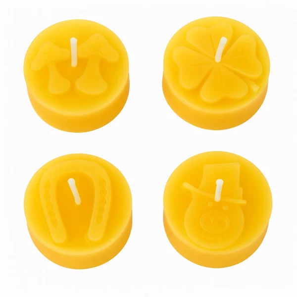 Silikongießform Teelicht Glücksymbole für 4 Teelichter - TLF-M3
