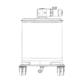 CFM - Abfüllbehälter 1000 kg mit Auflagedeckel, inkl. Stativ