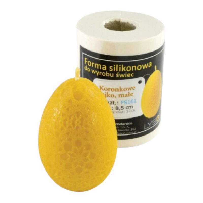 Silikongießform Ei mit Spitzenmuster Höhe 8,5 cm
