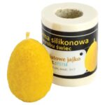Silikongießform Ei mit Blumenmuster klein Höhe 5,5 cm