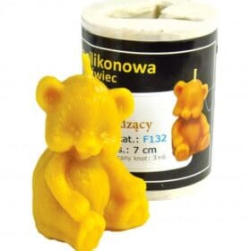 Silikongießform sitzendes Bärchen H. 6,5cm - F132