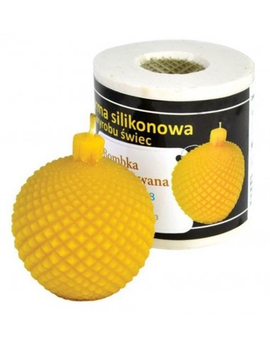 Silikongießform Weihnachtskugel graviert H:5cm - FS08