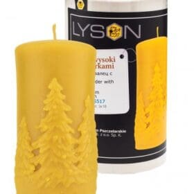 Silikongießform Hohe Kerze mit Fichten - FS517