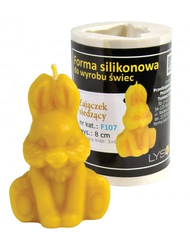 Silikongießform Sitzender Osterhase H:80mm - F107