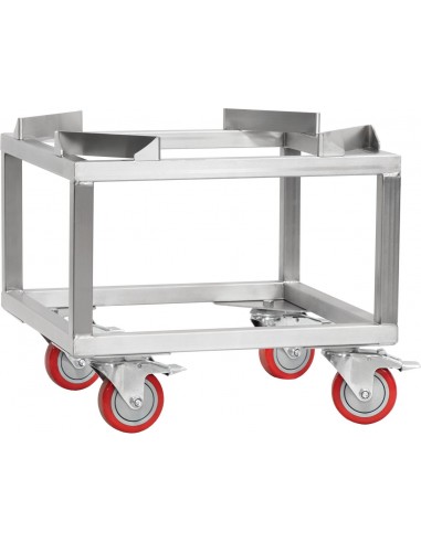 Edelstahl Transportwagen für Behälter ohne Heizung 100l,150l u. Heizung 50l,70l