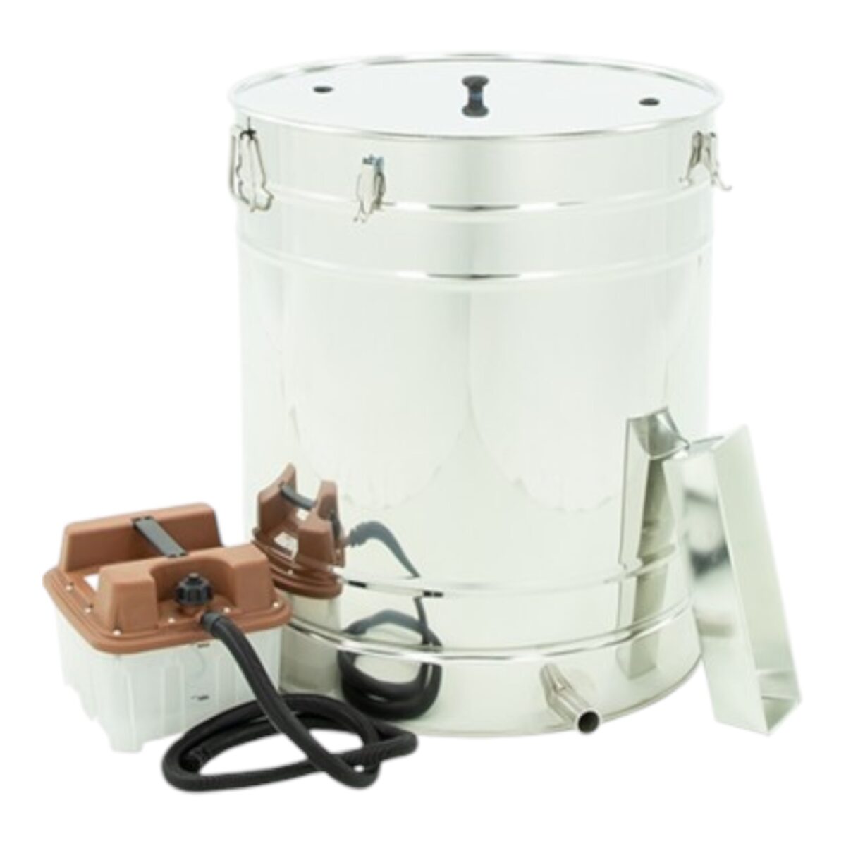 Runder Edelstahl Dampfwachsschmelzer incl. Dampfgenerator