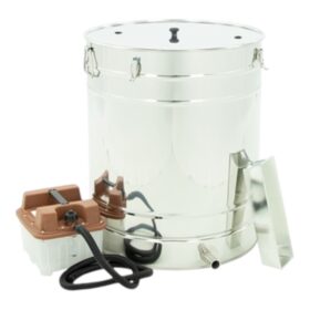 Runder Edelstahl Dampfwachsschmelzer incl. Dampfgenerator