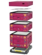 Lyson Hartschaum Dadant Blatt OPTIMA - pink mit Blumen