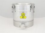 CFM-Abfüllbehälter 25 kg (4 Spannverschlüsse) mit Gewinde Servomechanik