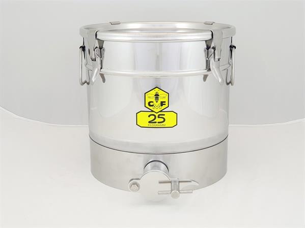 CFM-Abfüllbehälter 25 kg (4 Spannverschlüsse) mit Gewinde Servomechanik