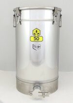 CFM-Abfüllbehälter 50 kg ( 4 Spannverschlüsse) mit Gewinde Servomechanik