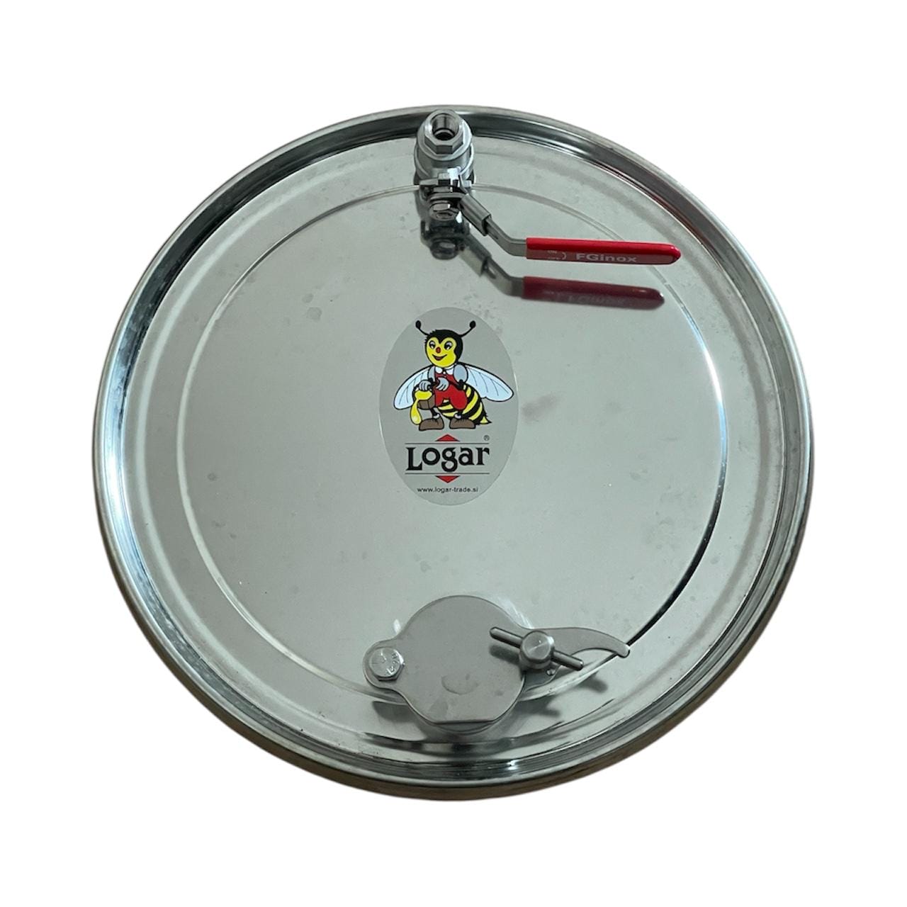 5666 Logar Abfüll-Deckel Ø 310 mm mit integriertem Quetschhahn