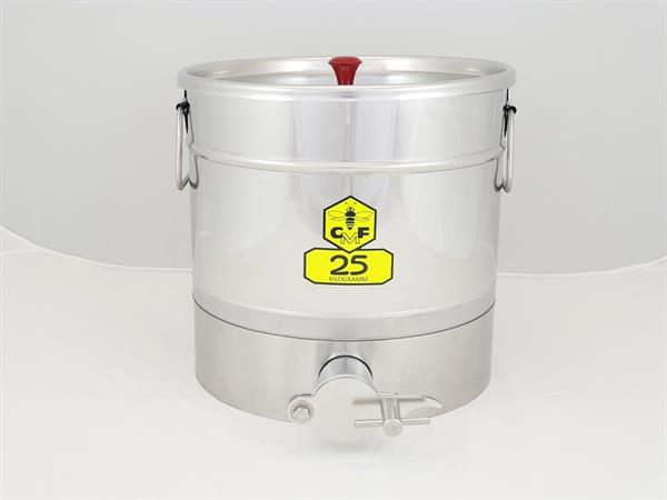 6108 - CFM - Abfüllbehälter 25 kg (Auflagedeckel) mit Gewinde Servomechanik