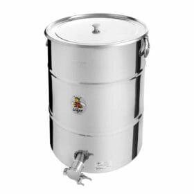 Logar Edelstahl Abfüllbehälter 100 kg mit Auflagedeckel