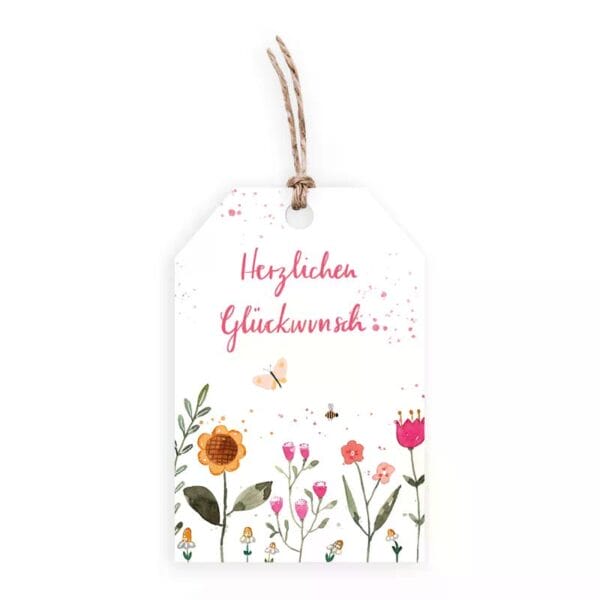 Geschenkanhänger Herzlichen Glückwunsch