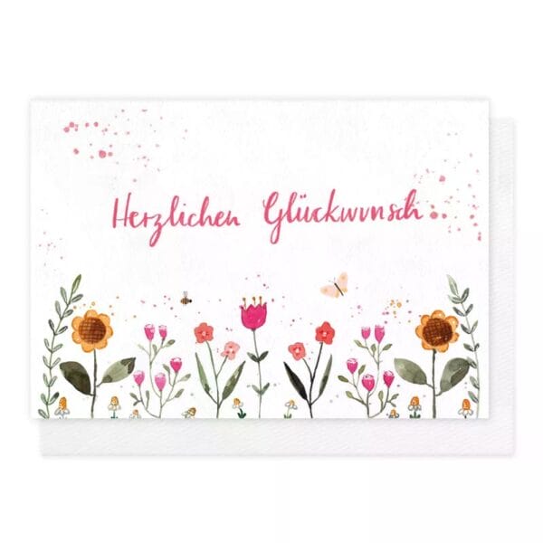 Klappkarte Herzlichen Glückwunsch
