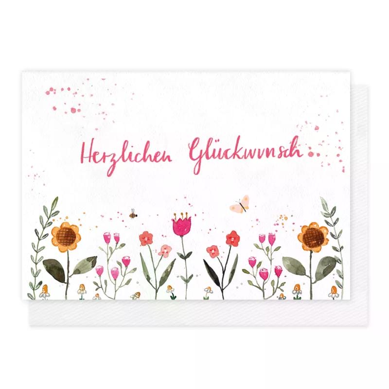 Klappkarte Herzlichen Glückwunsch
