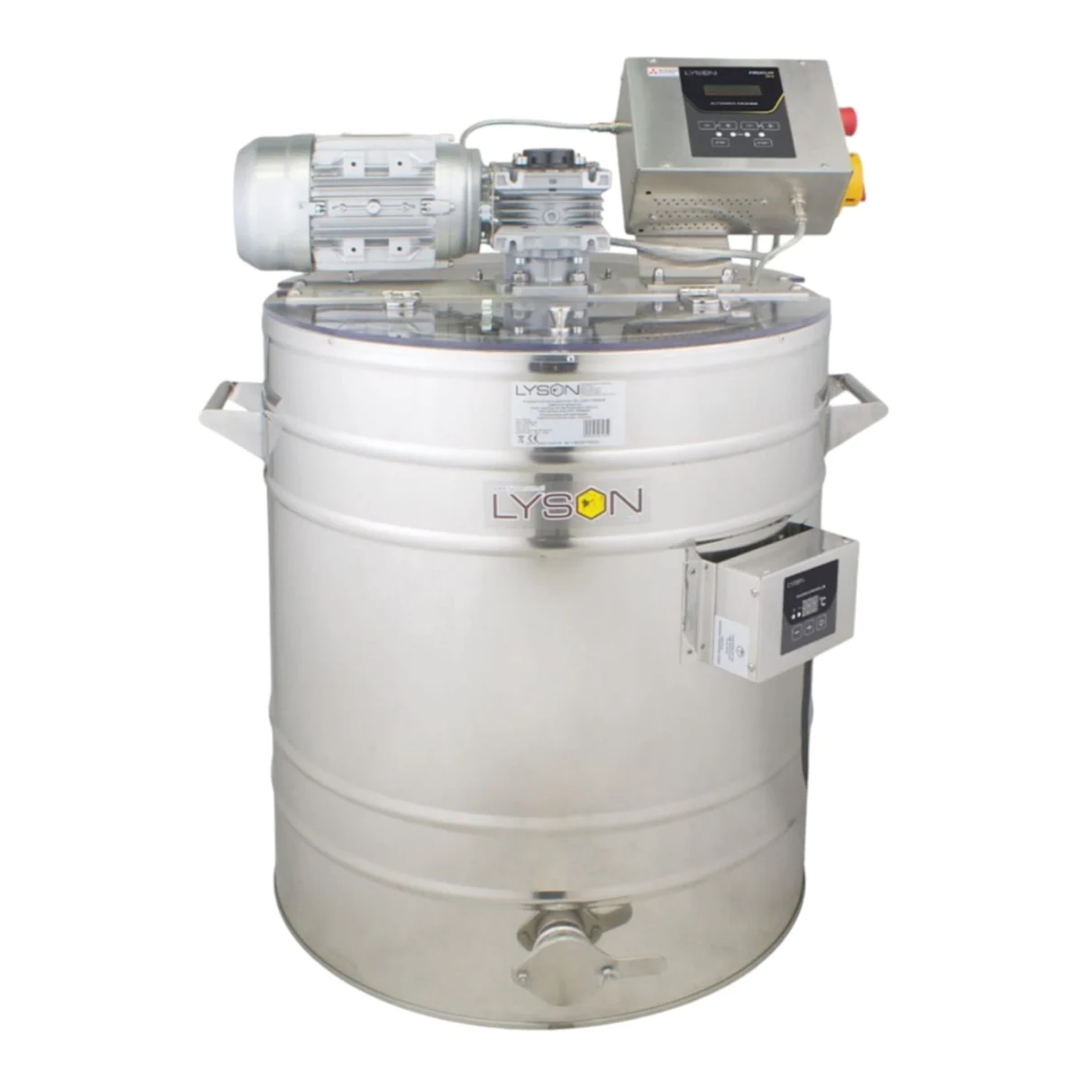 Lyson 100l Edelstahl Cremehonigrührwerk Heizung - 230V - Premium - DN40 Lyson 100l Edelstahl Cremehonigrührwerk Heizung - 230V - Premium - DN40